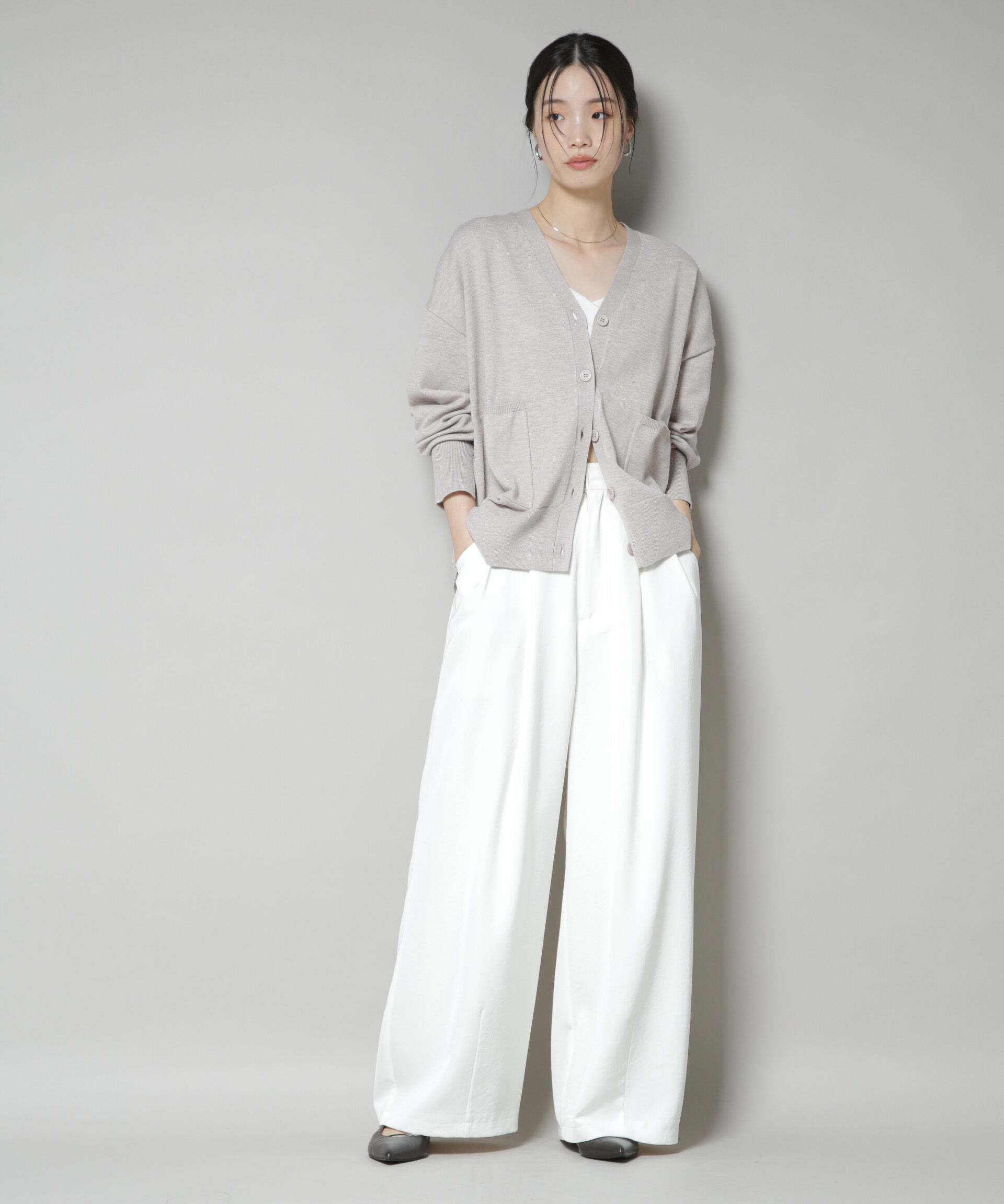 nano･universe「毛玉抑制ニットカーディガン(セットアップ可)」|ニット・セーター|