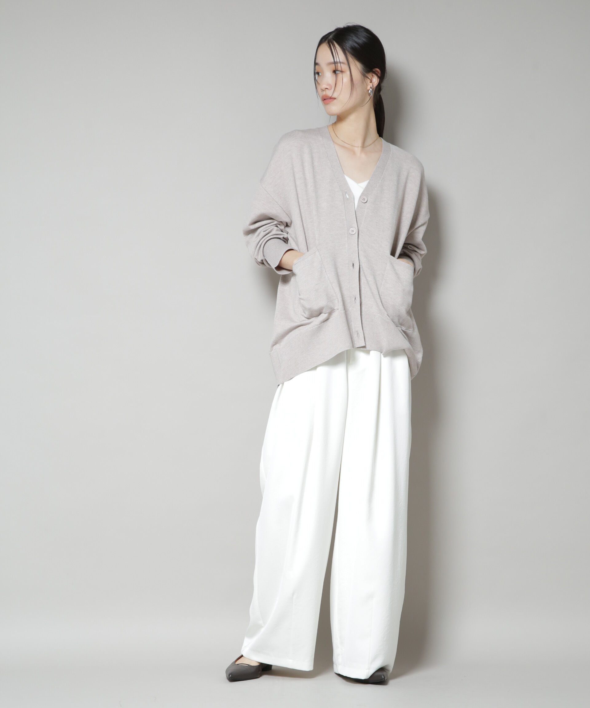 nano･universe「毛玉抑制ニットカーディガン(セットアップ可)」|ニット・セーター|