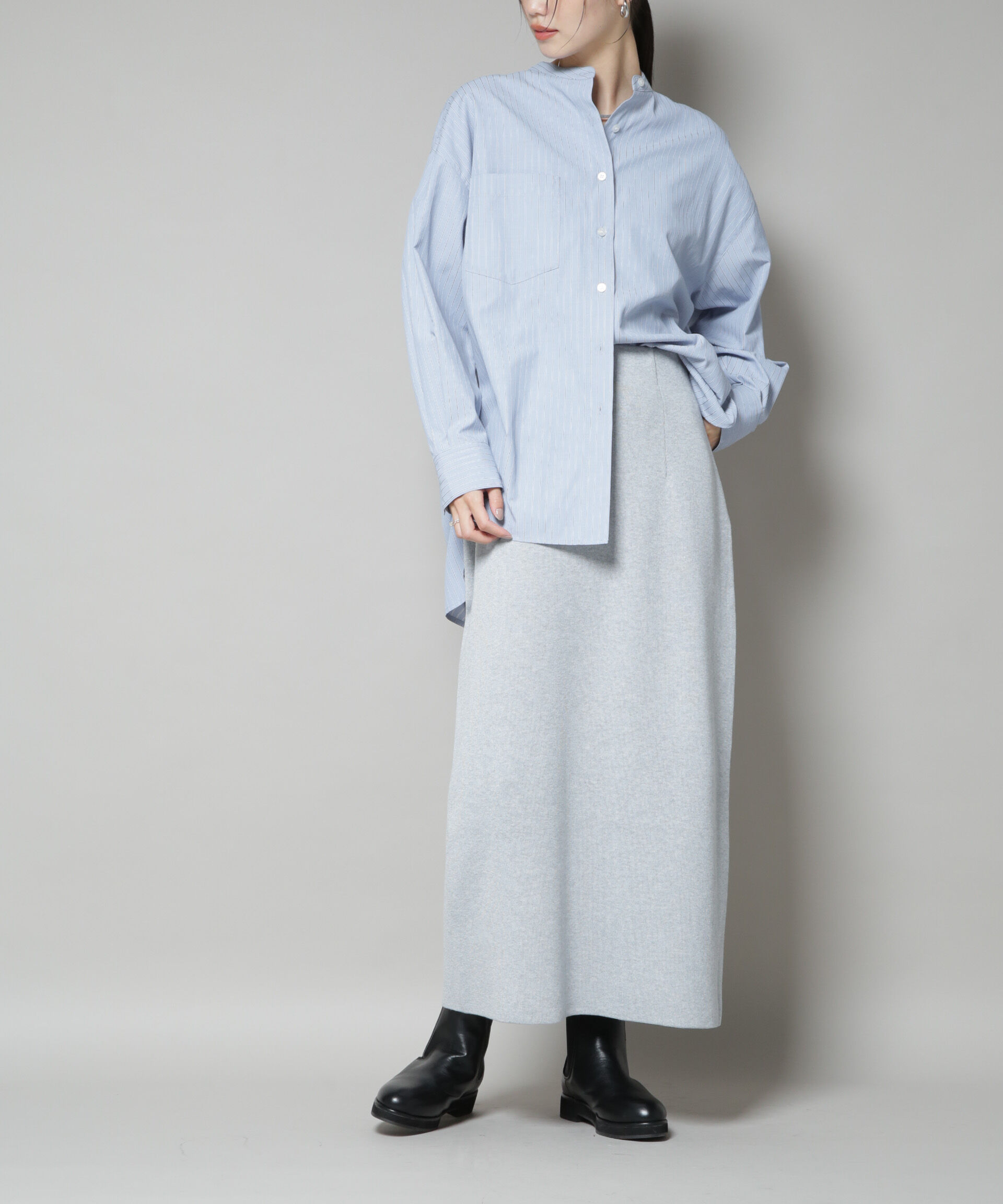 nano･universe「毛玉抑制総針スカート(セットアップ可)」|スカート|