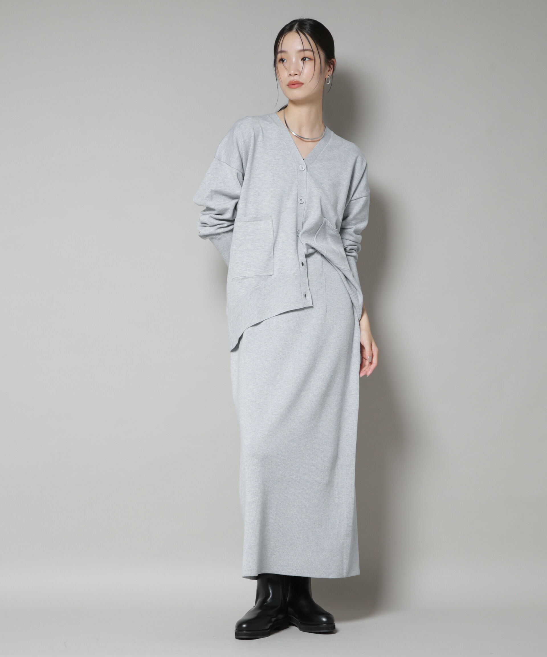 nano･universe「毛玉抑制総針スカート(セットアップ可)」|スカート|