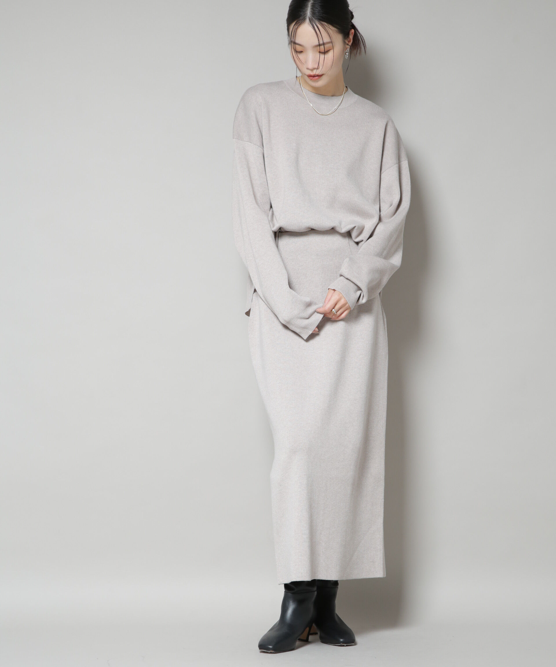 nano･universe「毛玉抑制総針スカート(セットアップ可)」|スカート|