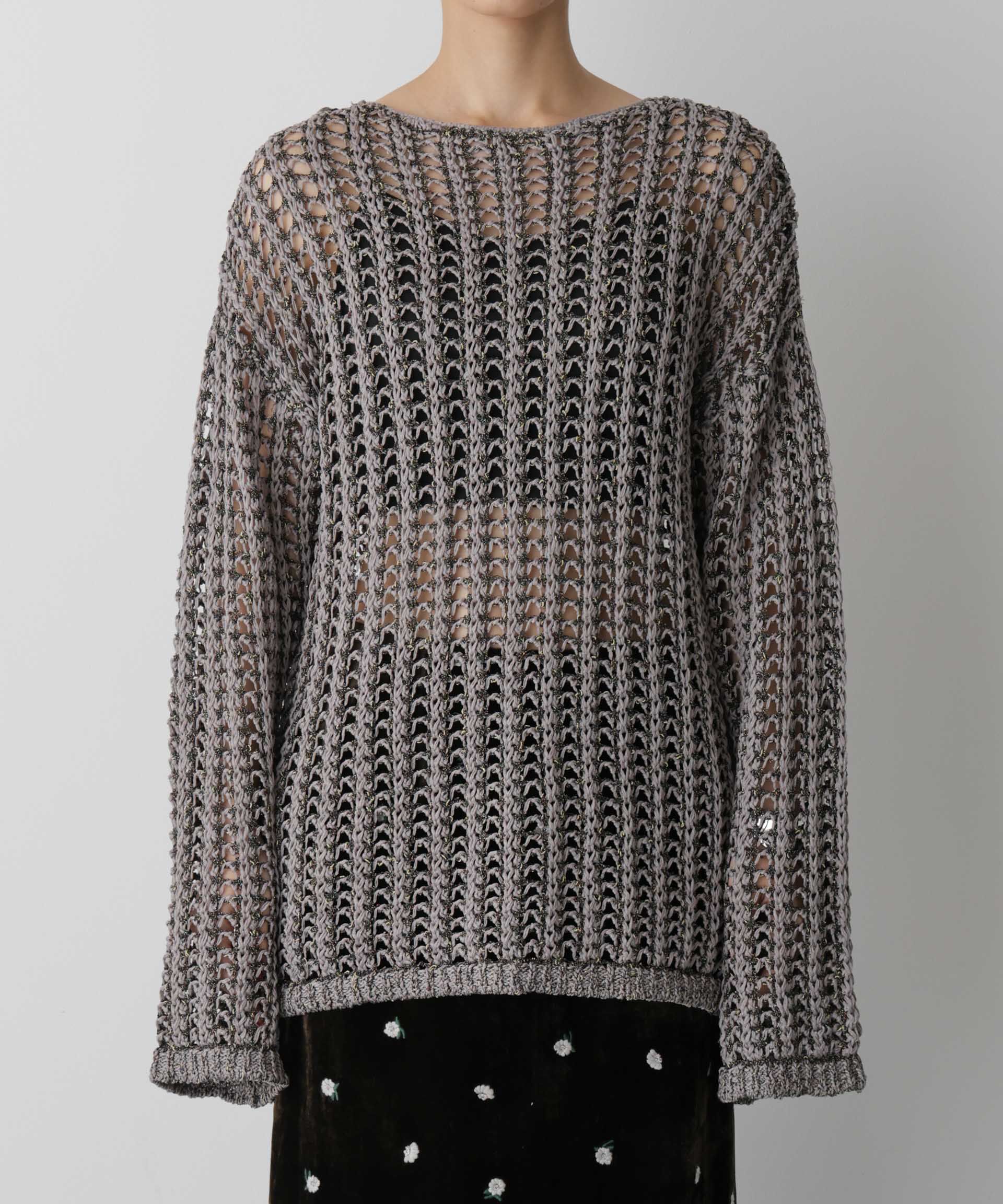 nano･universe「「STEVELOUR」シャイニーレースニットトップス」|ニット・セーター|