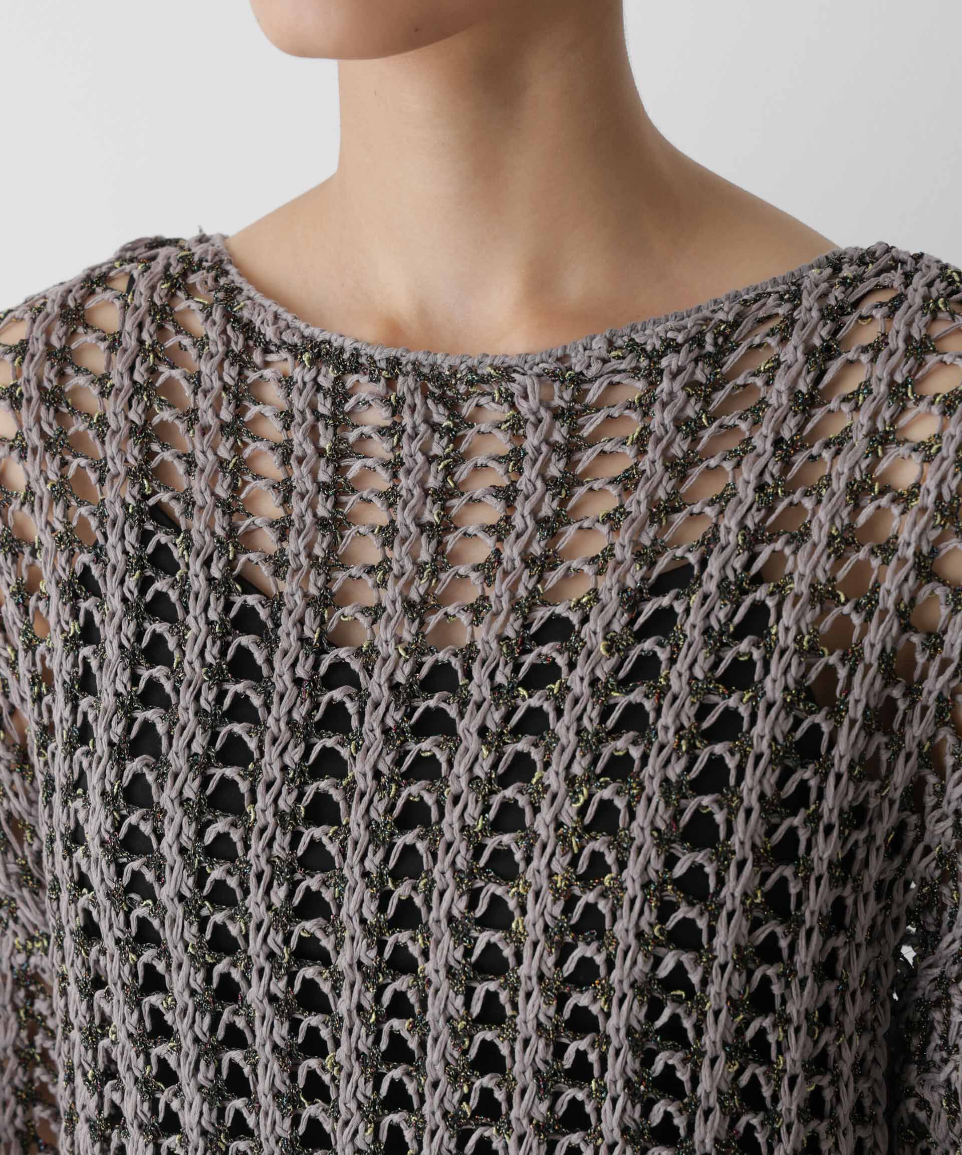 nano･universe「「STEVELOUR」シャイニーレースニットトップス」|ニット・セーター|