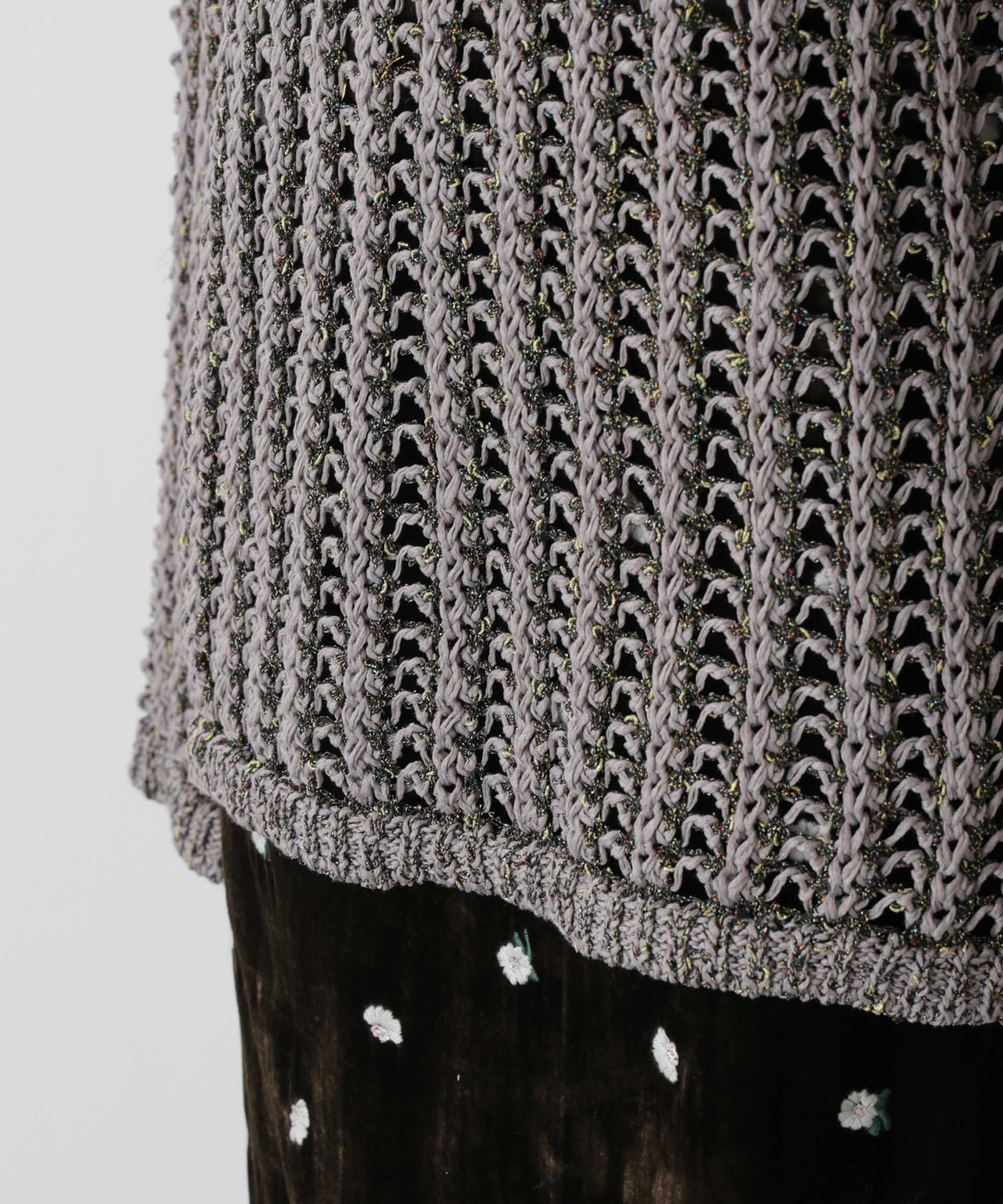 nano･universe「「STEVELOUR」シャイニーレースニットトップス」|ニット・セーター|