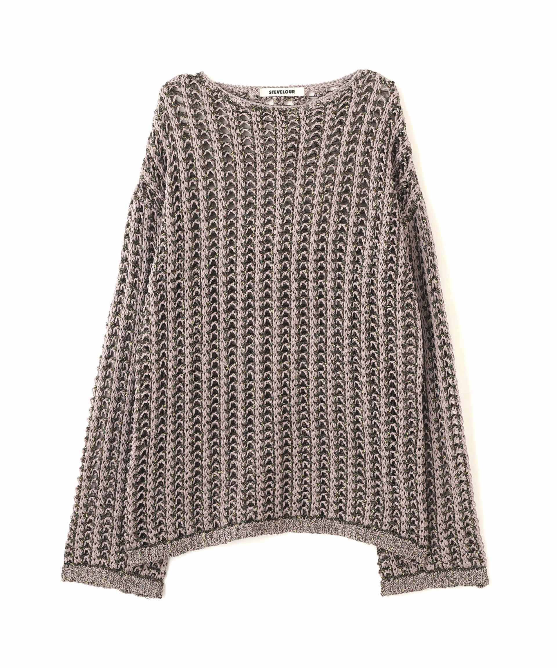 nano･universe「「STEVELOUR」シャイニーレースニットトップス」|ニット・セーター|