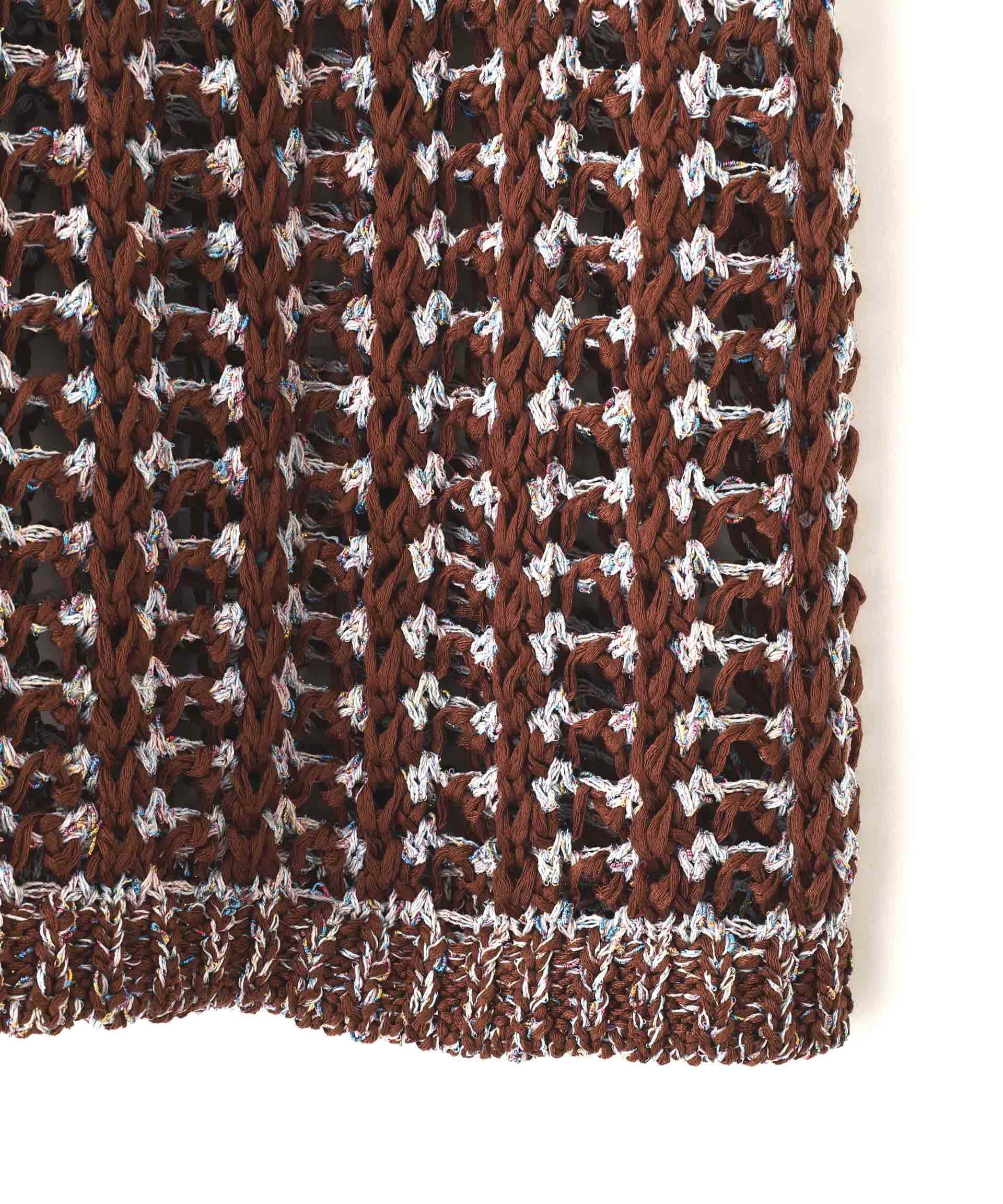 nano･universe「「STEVELOUR」シャイニーレースニットトップス」|ニット・セーター|