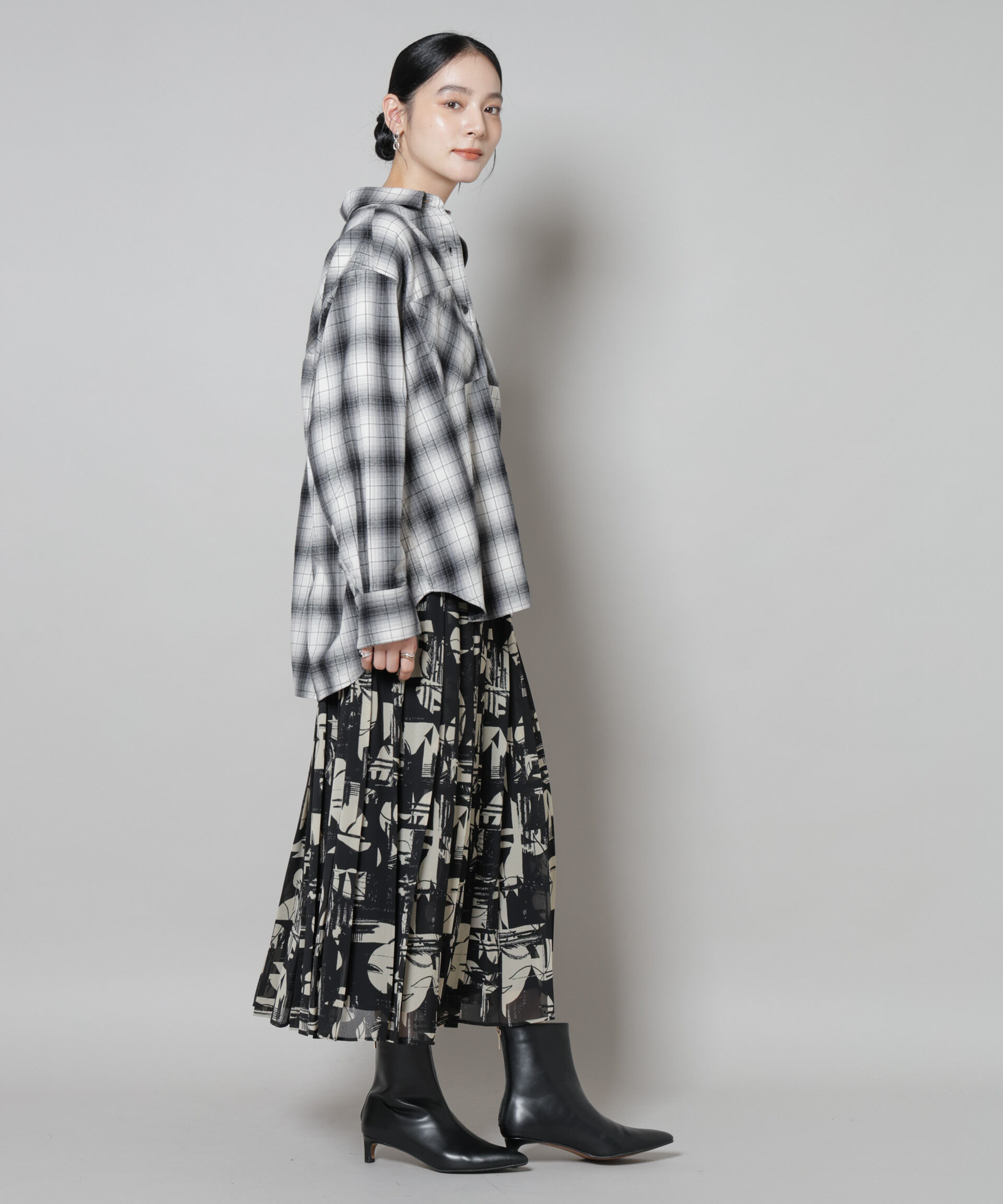 nano･universe「オンブレチェックオーバーネルシャツ」|シャツ・ブラウス|