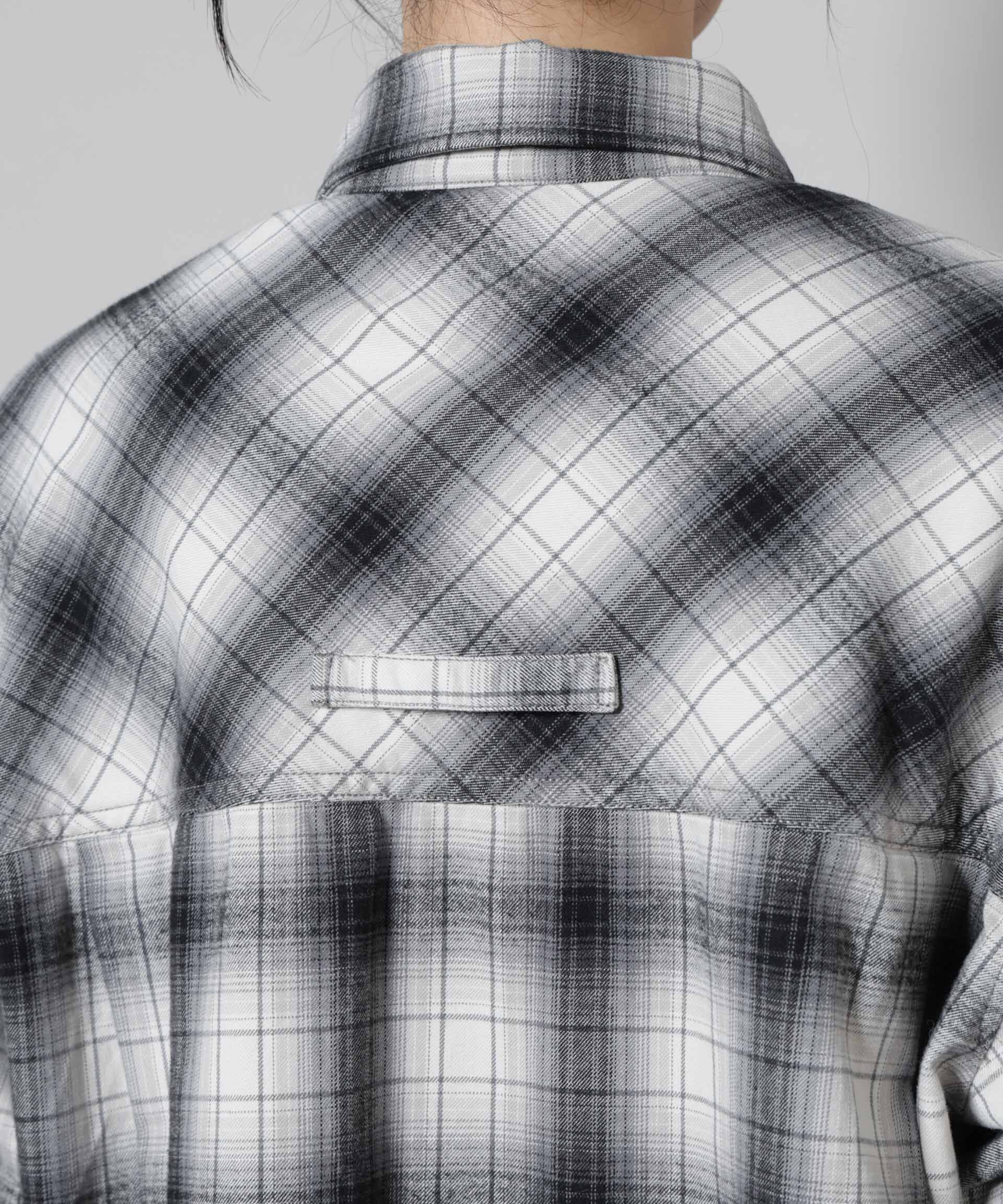 nano･universe「オンブレチェックオーバーネルシャツ」|シャツ・ブラウス|