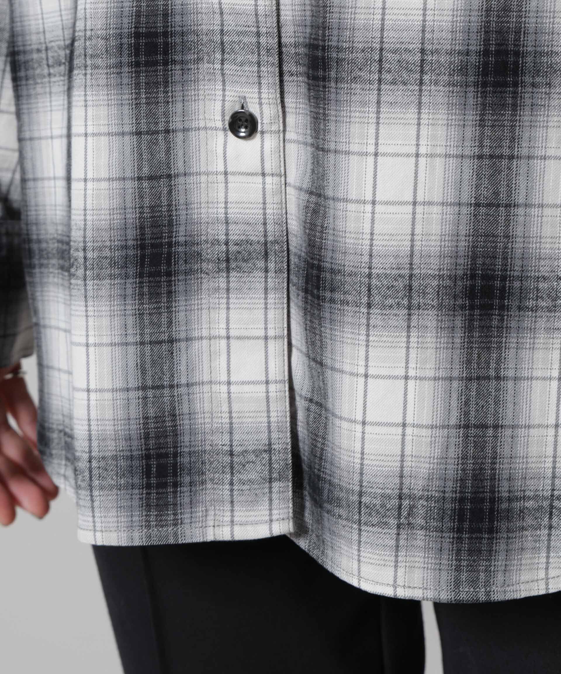 nano･universe「オンブレチェックオーバーネルシャツ」|シャツ・ブラウス|