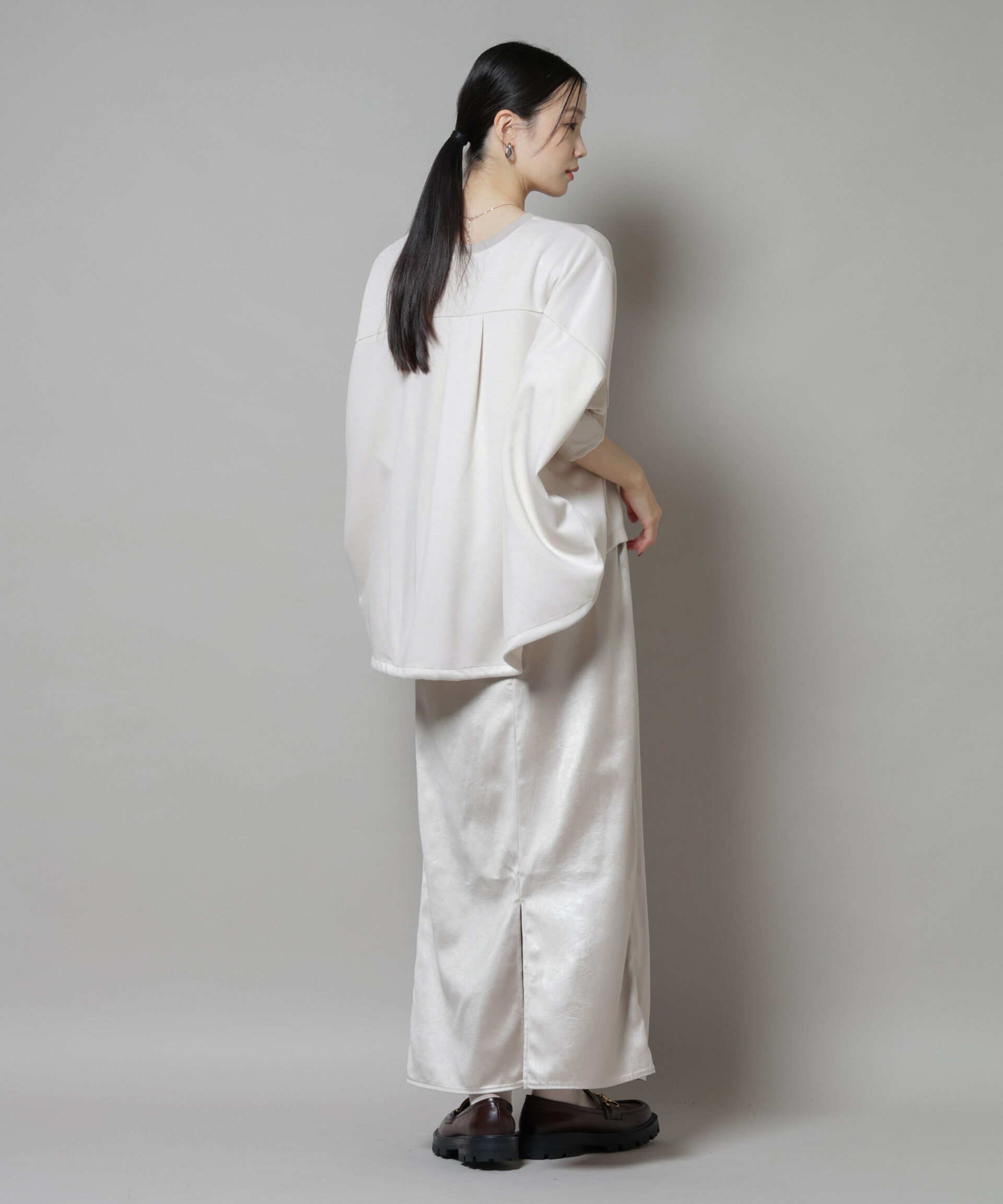 nano･universe「ドルマンスリーブバックドロストヘムカットプルオーバー」|Tシャツ・カットソー|