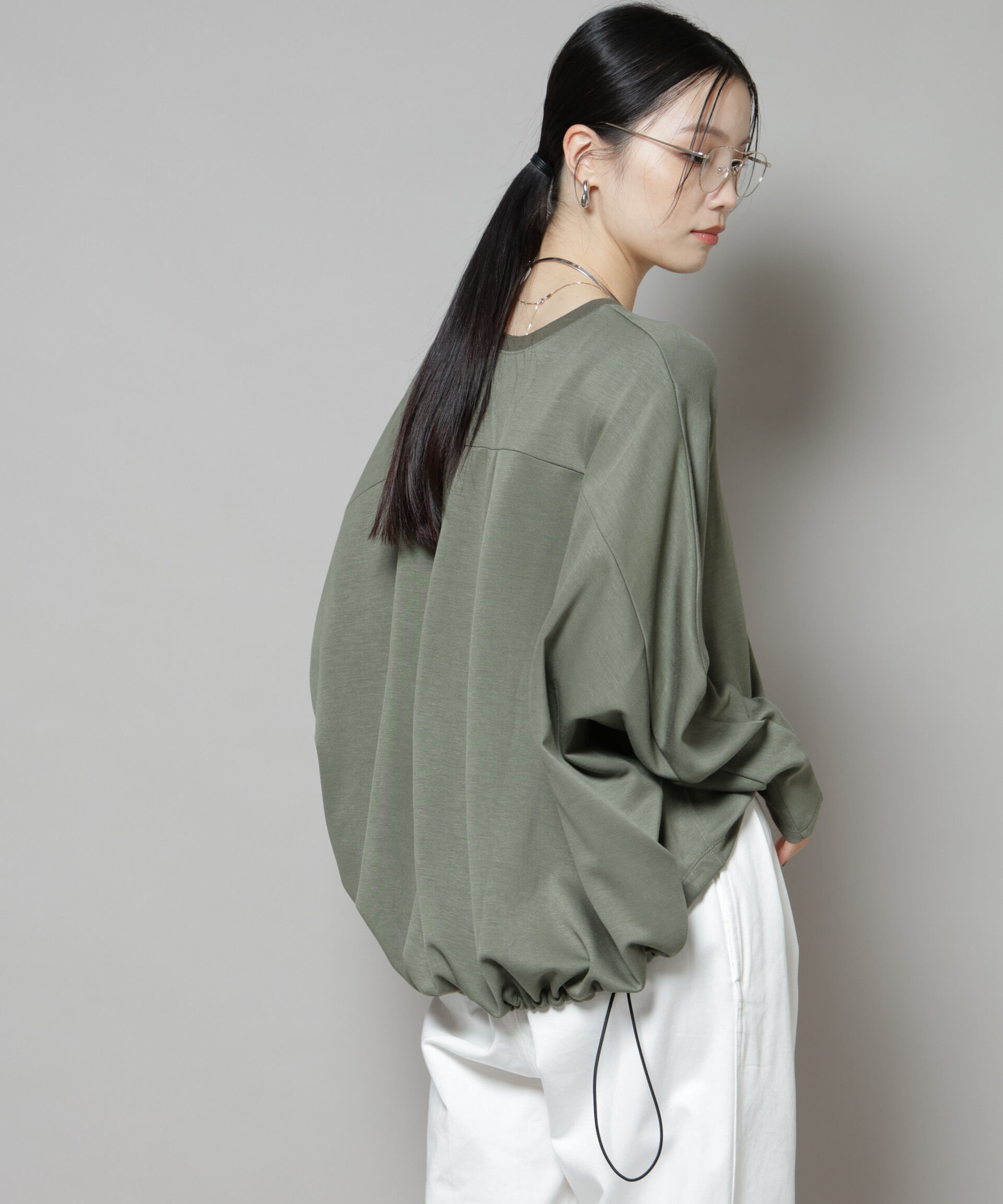 nano･universe「ドルマンスリーブバックドロストヘムカットプルオーバー」|Tシャツ・カットソー|