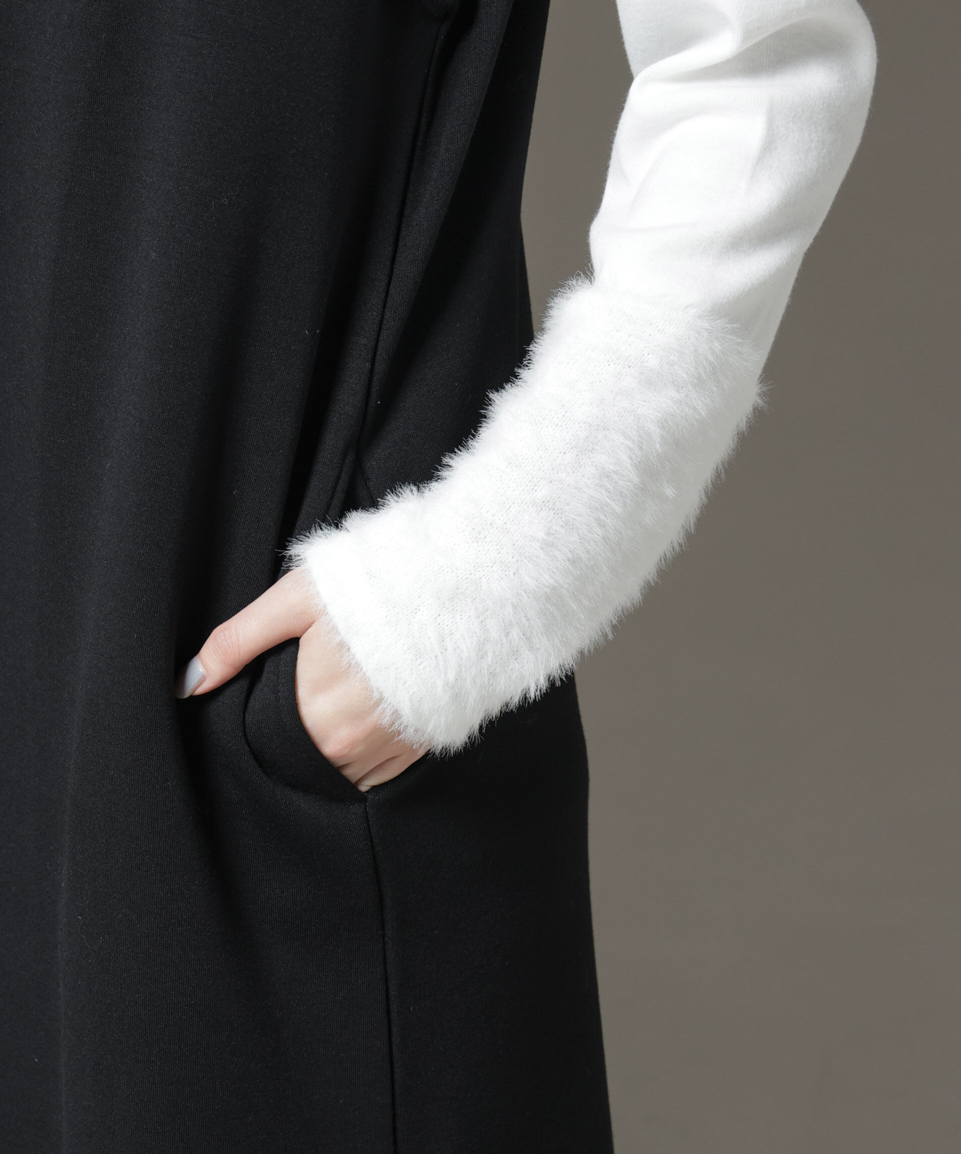 nano･universe「ジレワンピース&times;ファースリーブトップス アンサンブルセット」|ワンピース|