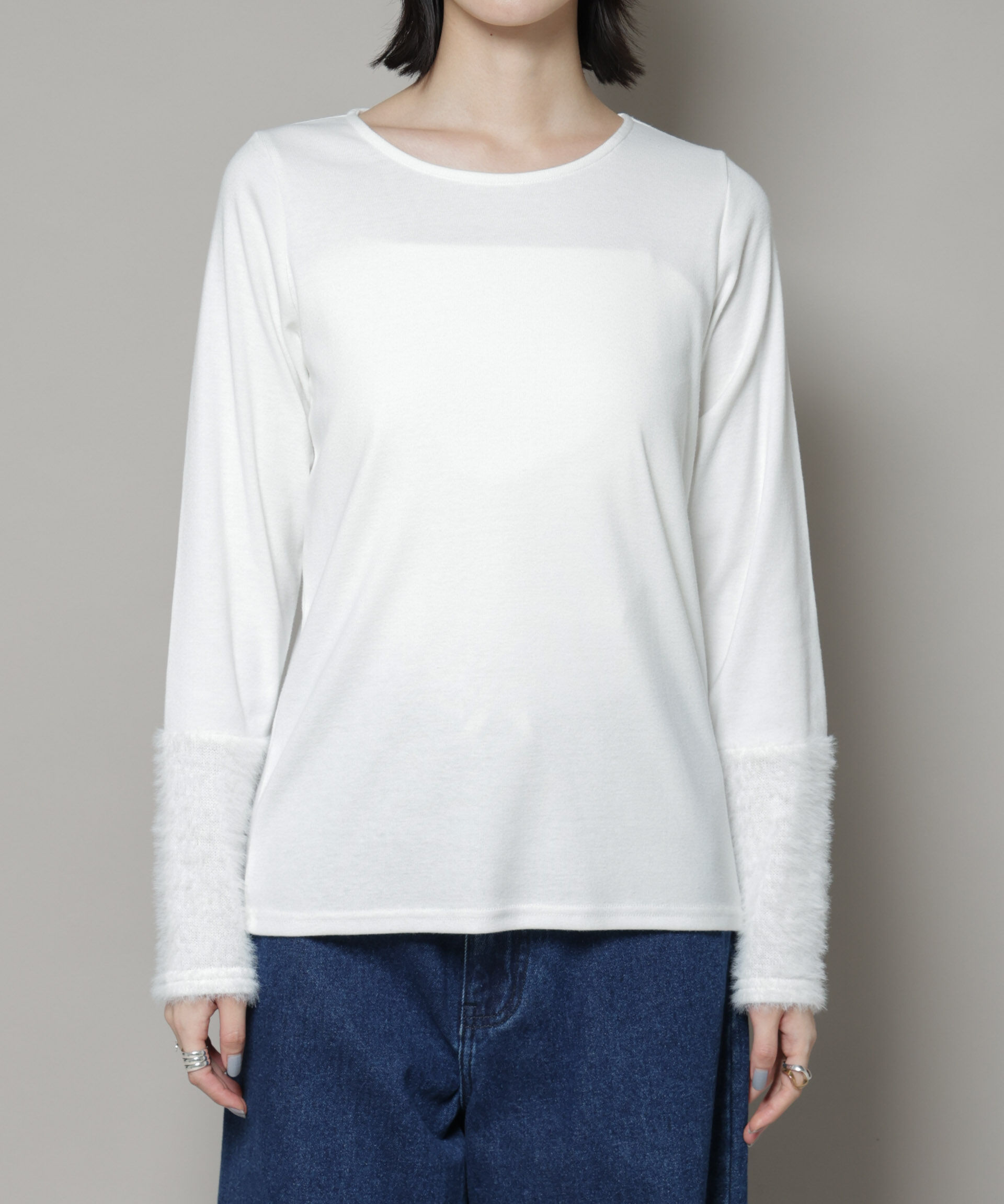 nano･universe「ジレワンピース&times;ファースリーブトップス アンサンブルセット」|ワンピース|