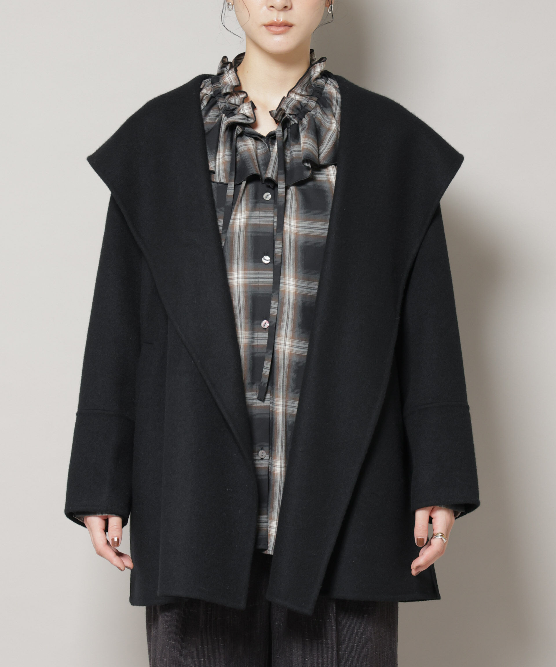 nano･universe「SUPER110blend リバーショールミディコート」|その他|