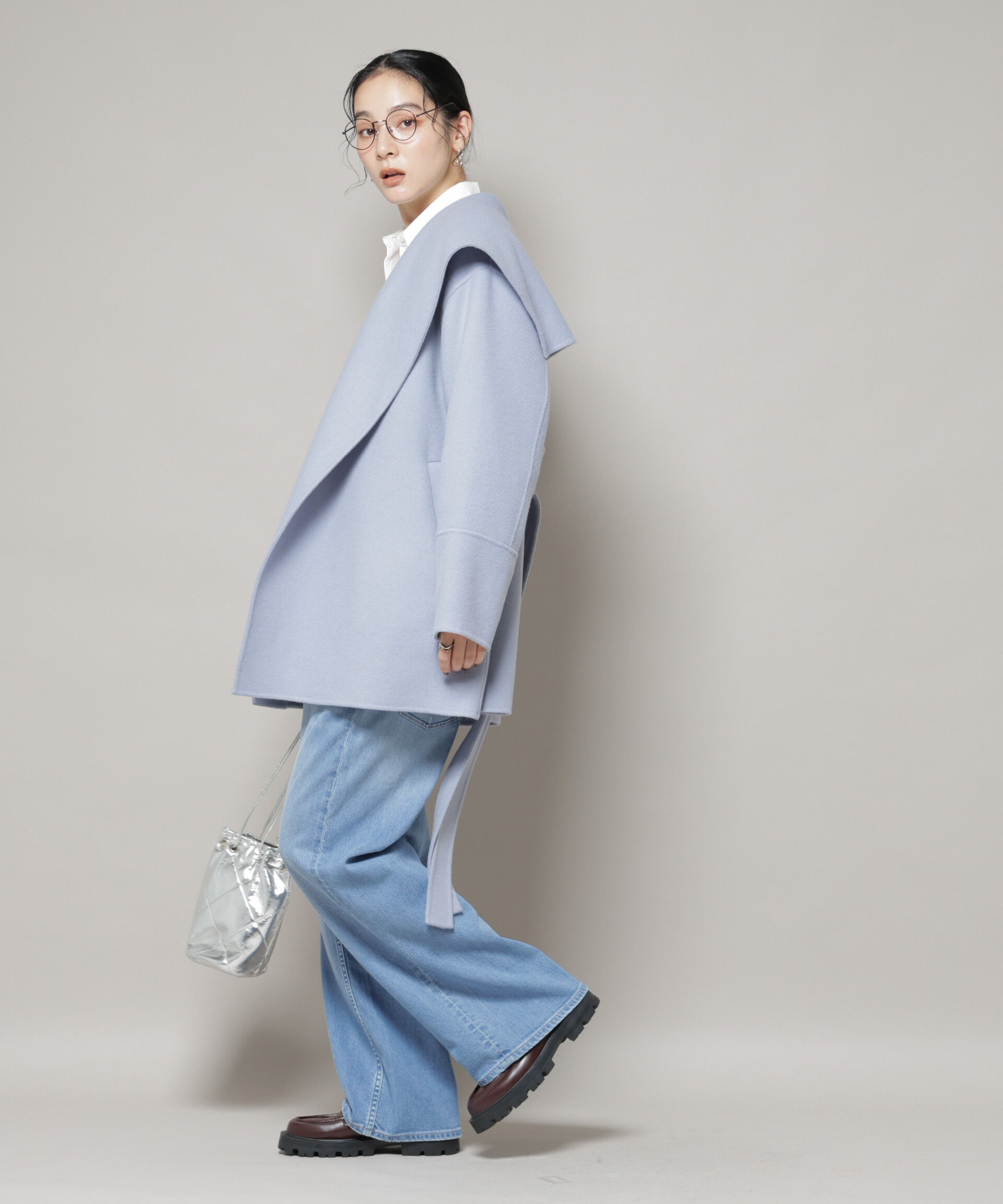 nano･universe「SUPER110blend リバーショールミディコート」|その他|