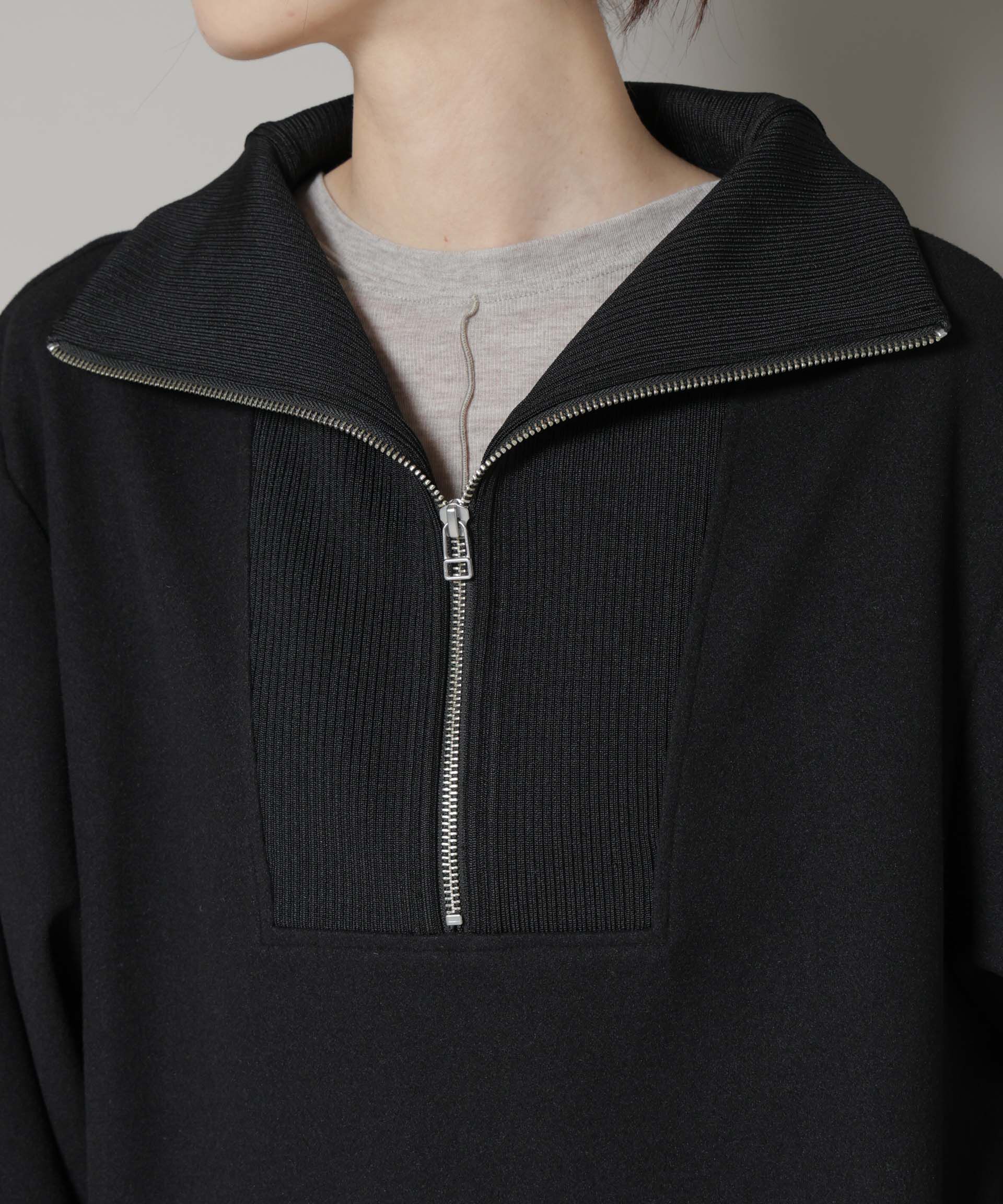 nano･universe「圧縮起毛ハーフジップワンピース」|ワンピース|