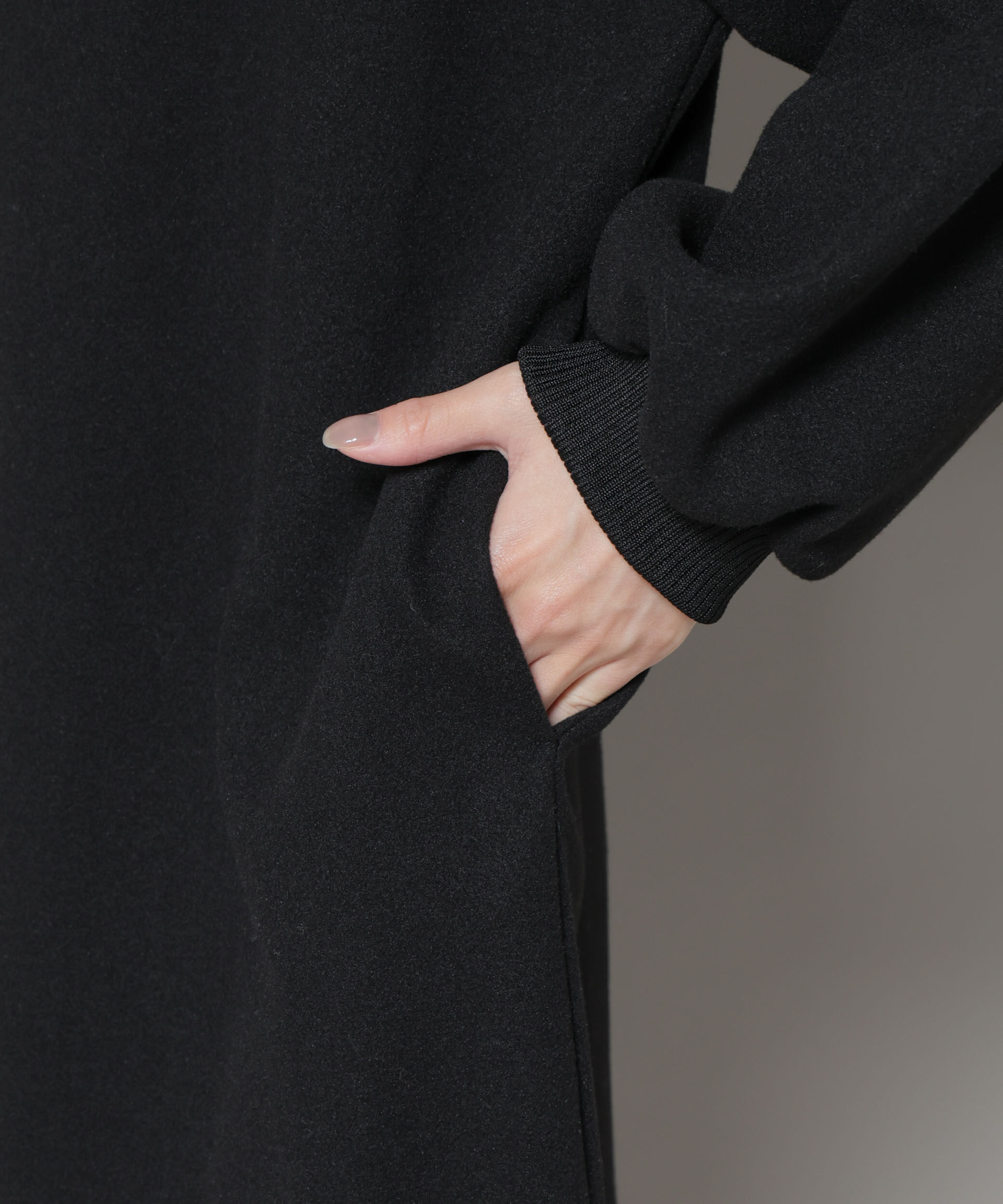 nano･universe「圧縮起毛ハーフジップワンピース」|ワンピース|