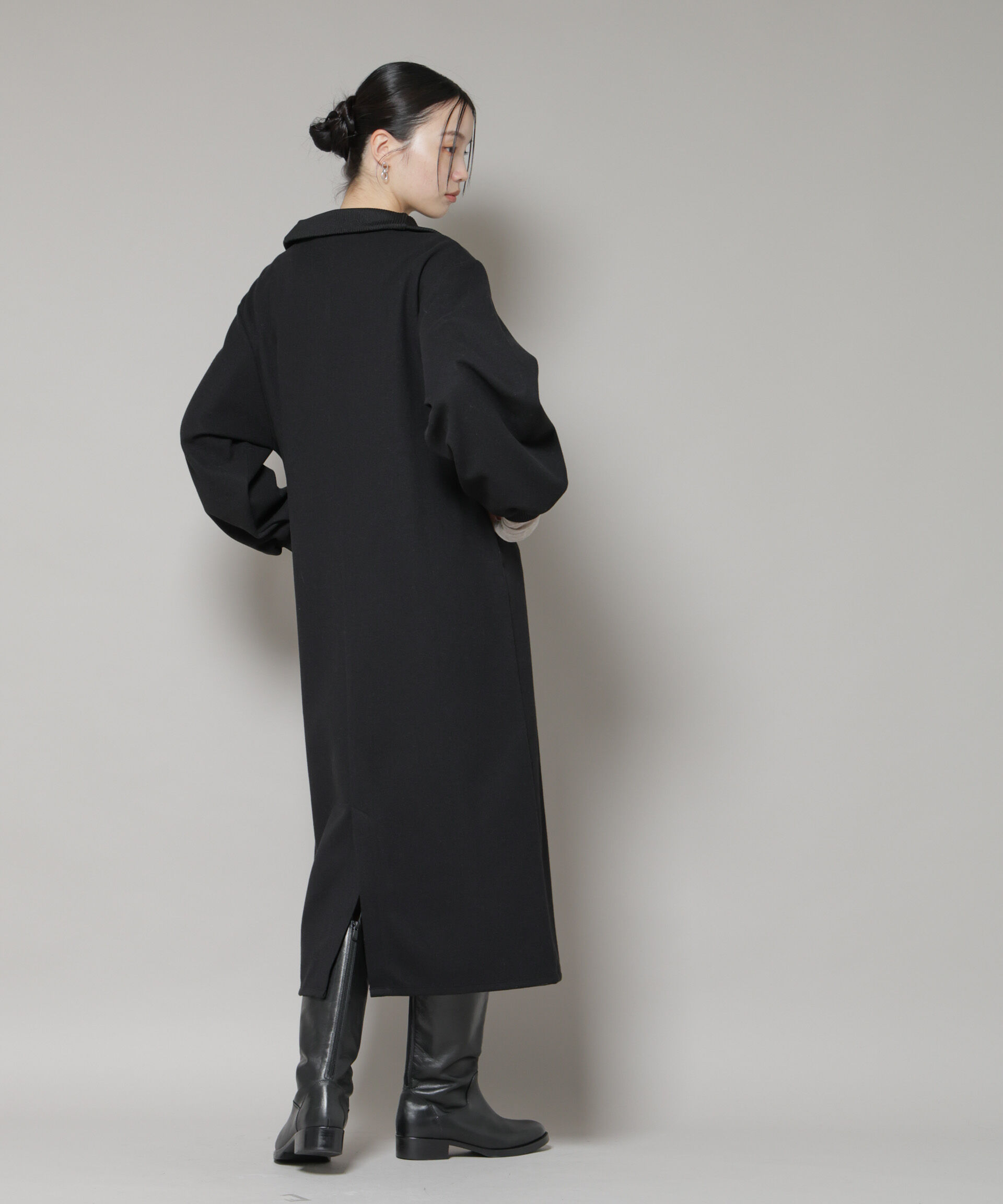 nano･universe「圧縮起毛ハーフジップワンピース」|ワンピース|