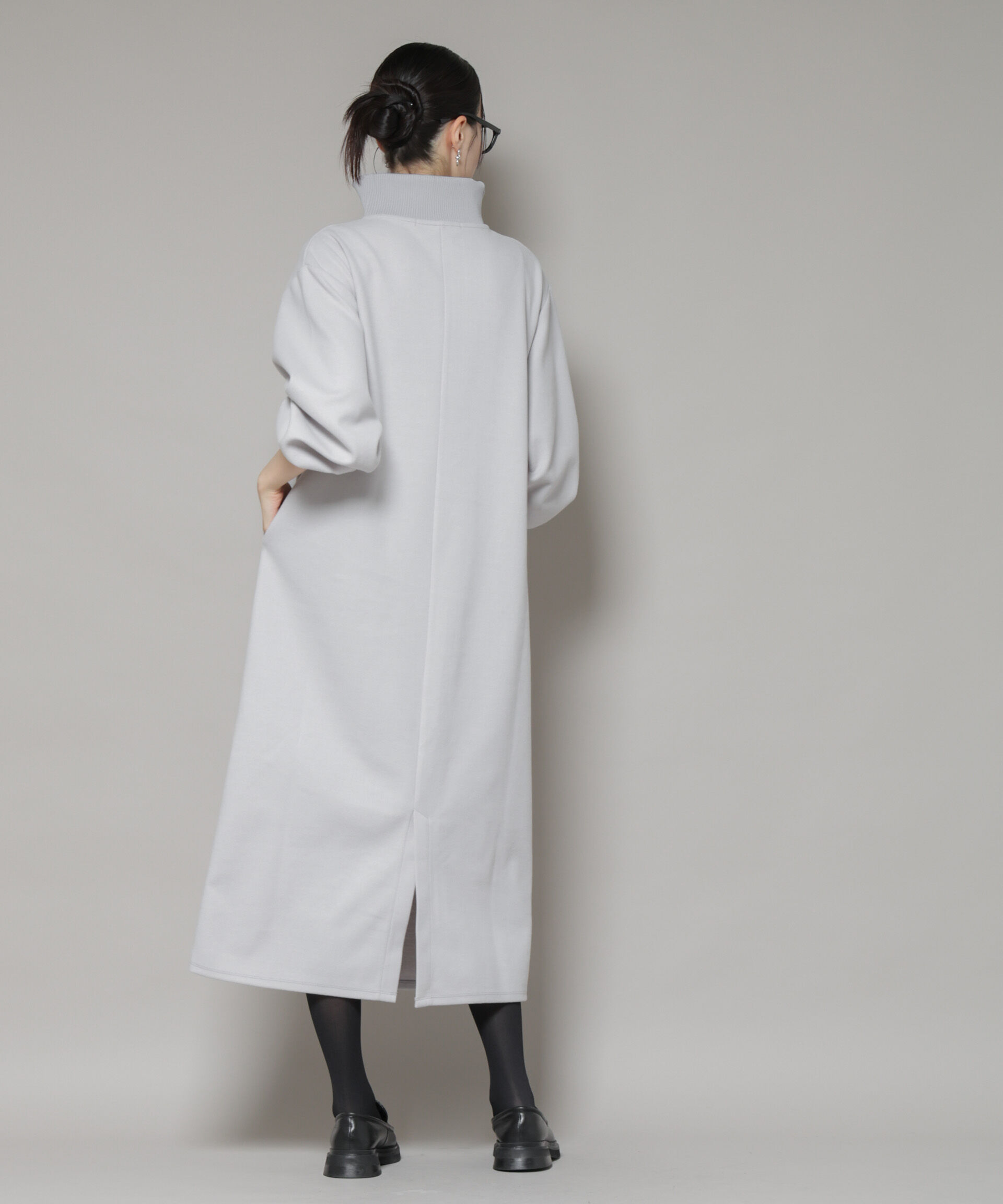 nano･universe「圧縮起毛ハーフジップワンピース」|ワンピース|