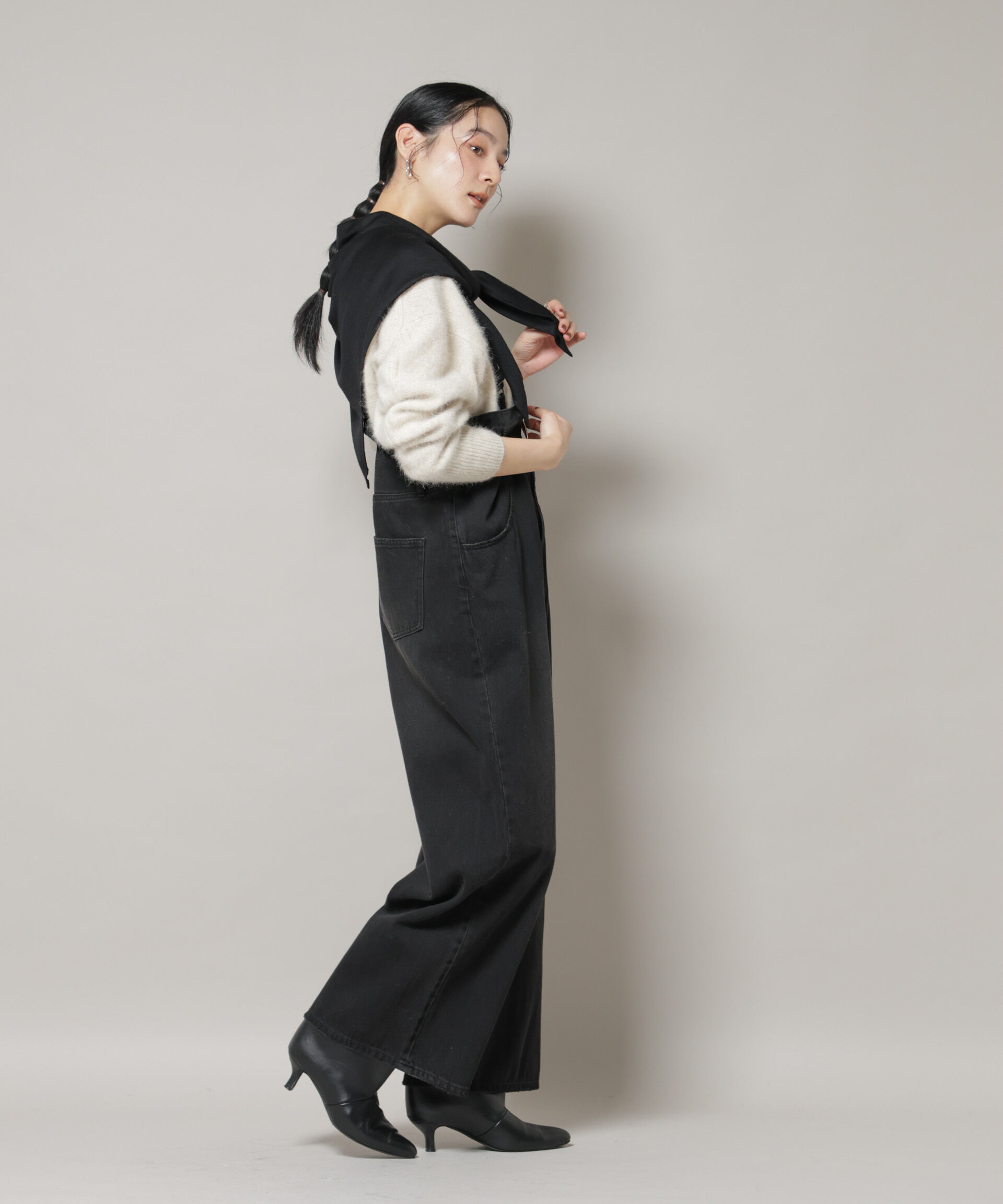 nano･universe「コットンワイドサロペット」|ワンピース|