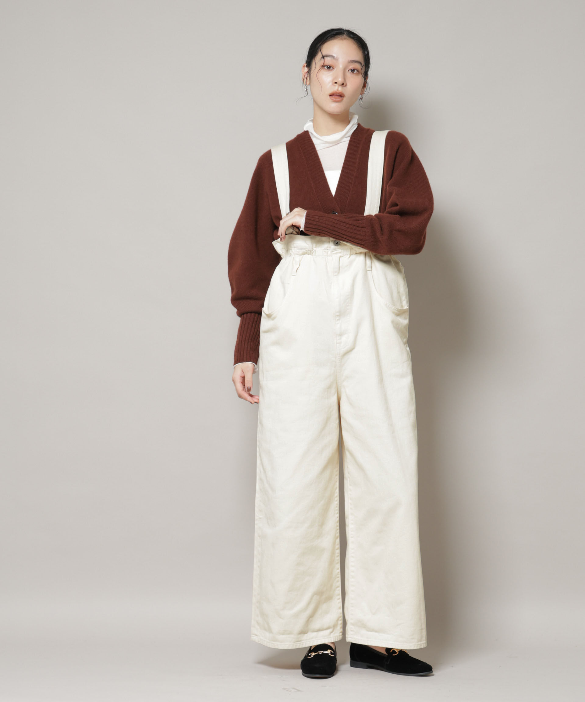 nano･universe「コットンワイドサロペット」|ワンピース|