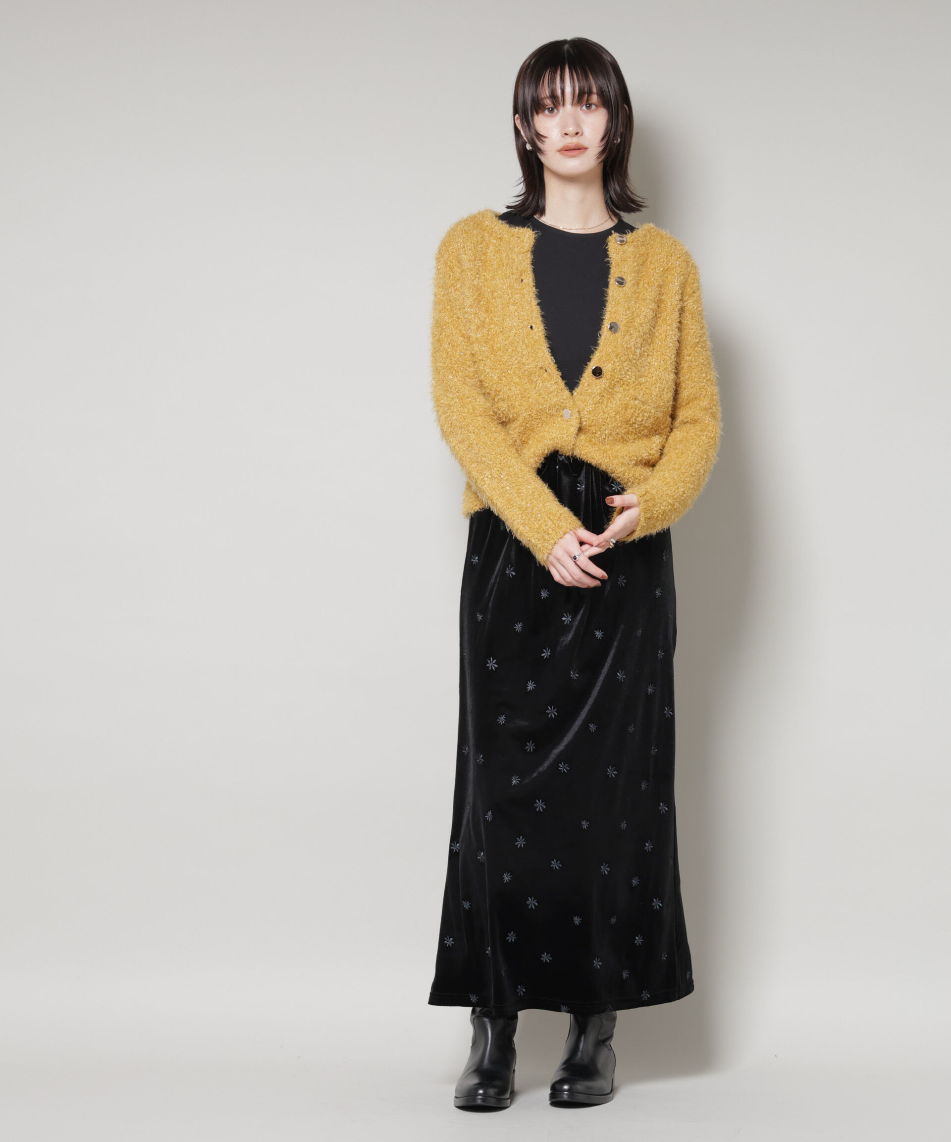 nano･universe「チュールシャギークルーネックニットカーディガン」|ニット・セーター|