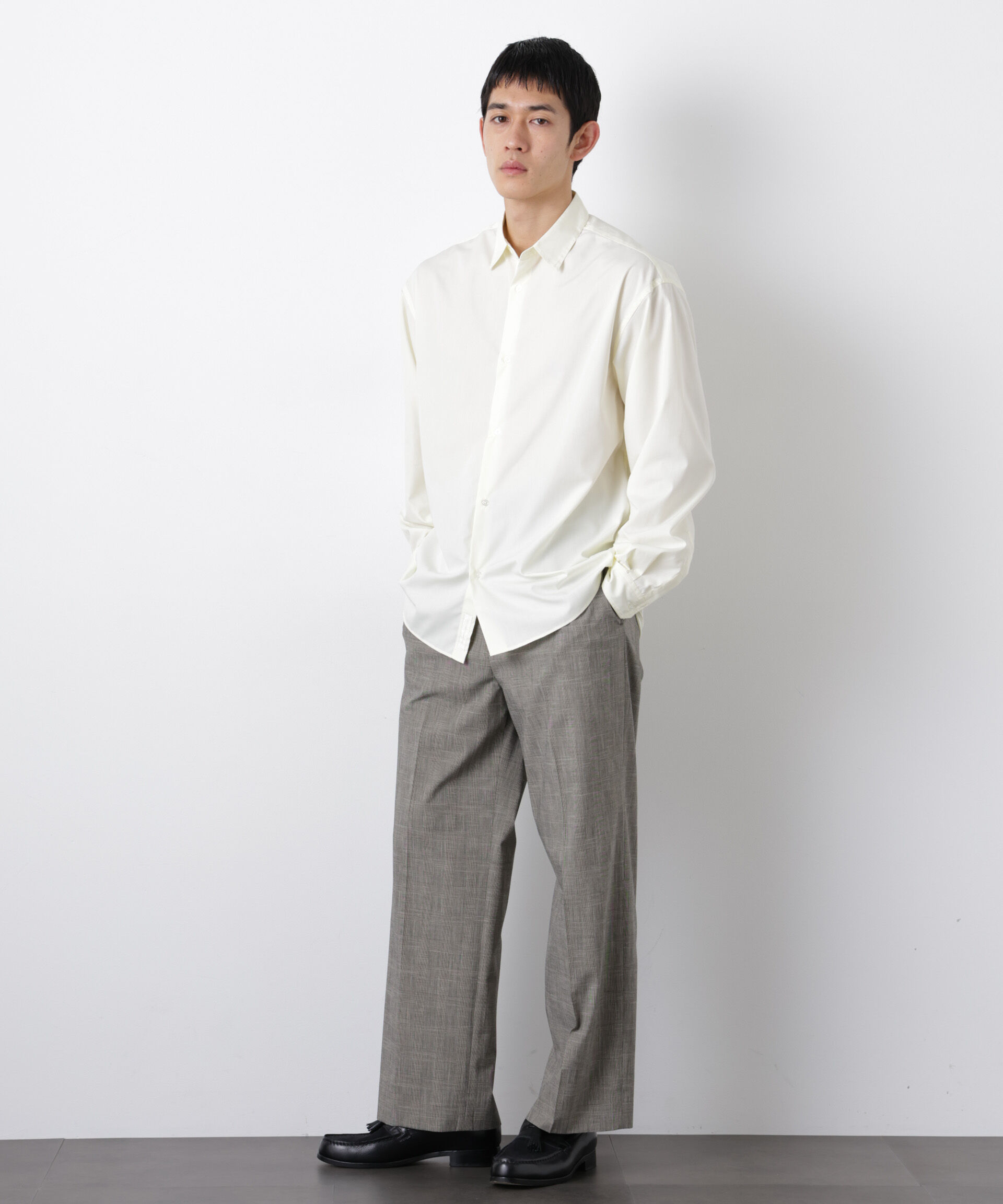 nano･universe「「大人のワイドシャツ」レギュラーカラー 長袖」|シャツ・ブラウス|