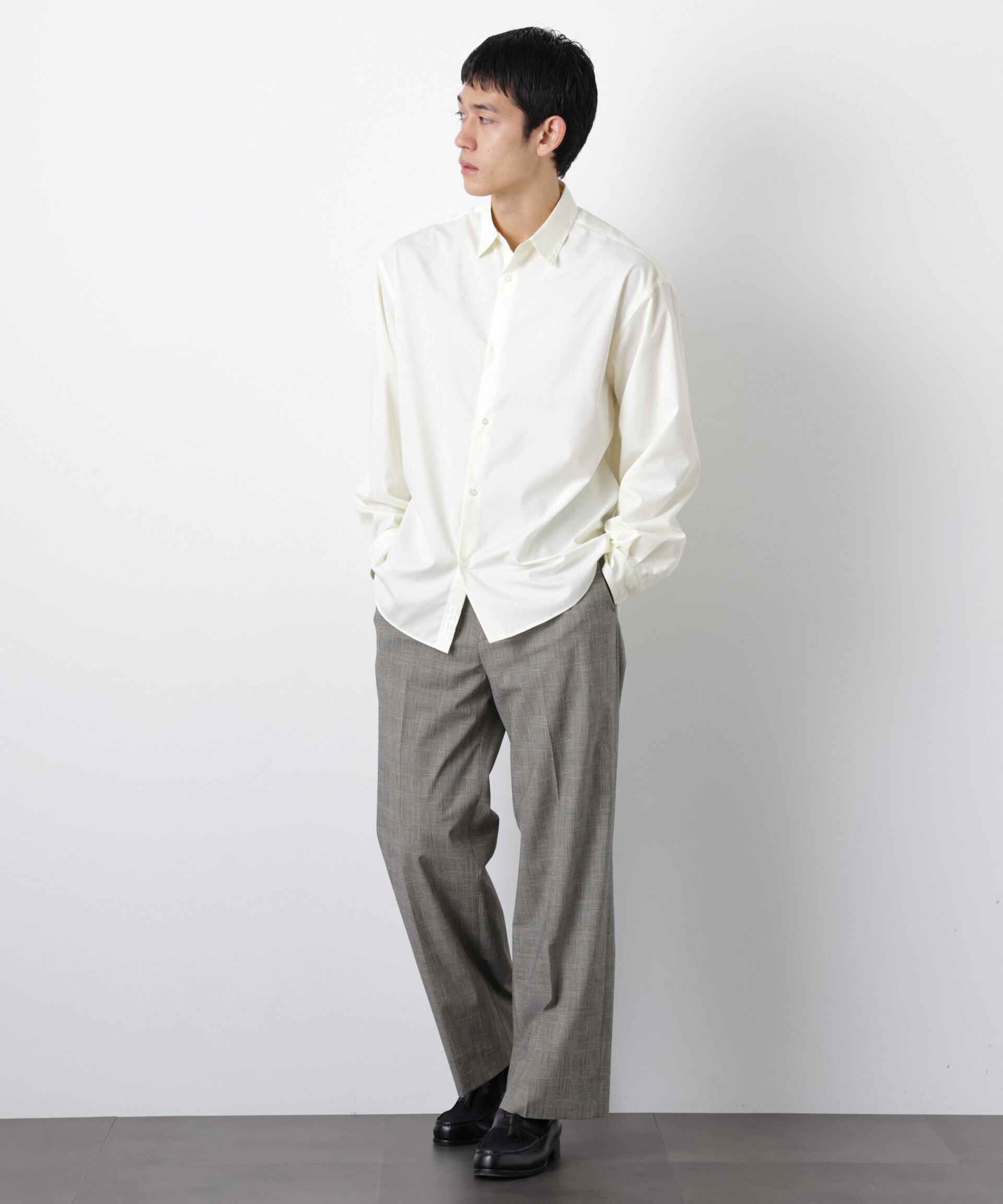 nano･universe「「大人のワイドシャツ」レギュラーカラー 長袖」|シャツ・ブラウス|