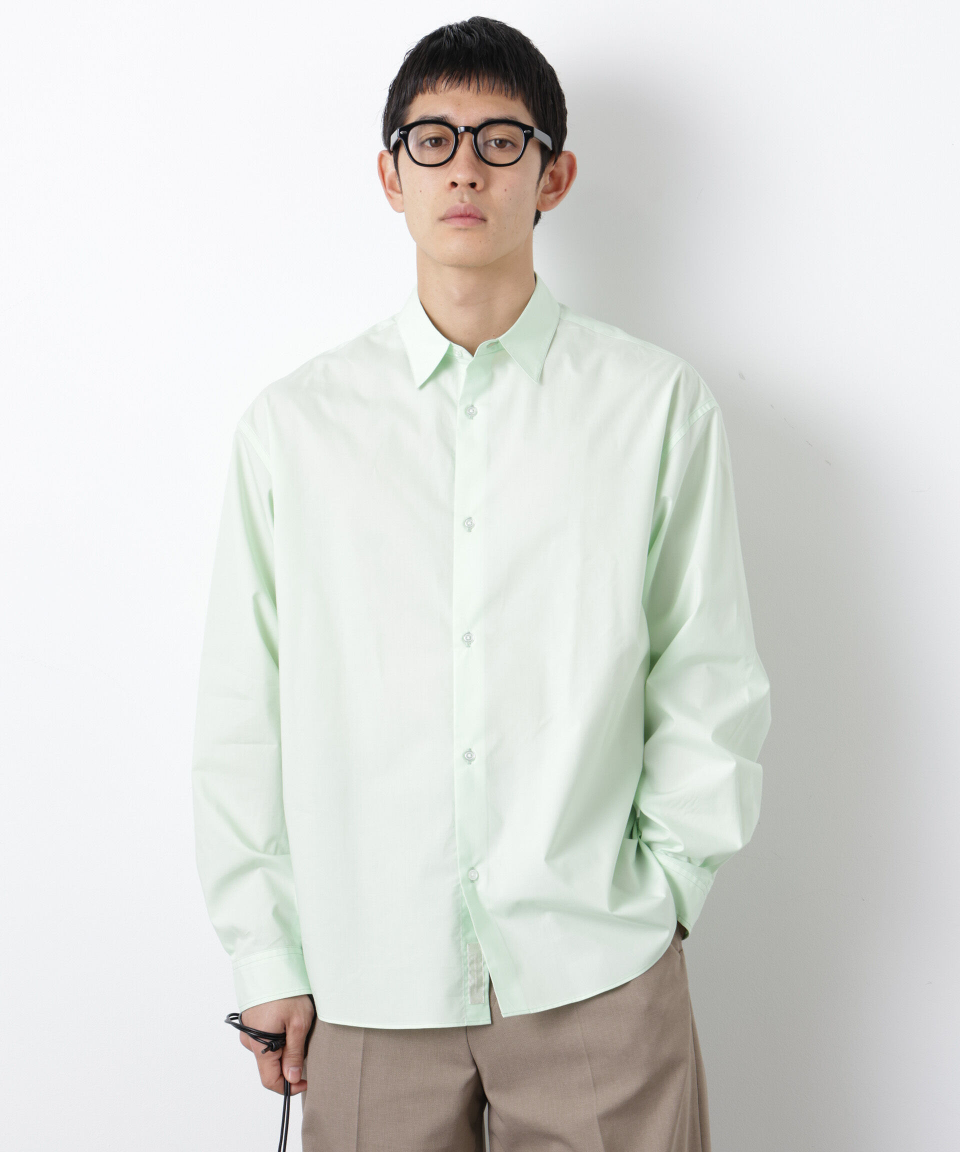 nano･universe「「大人のワイドシャツ」レギュラーカラー 長袖」|シャツ・ブラウス|ミント2
