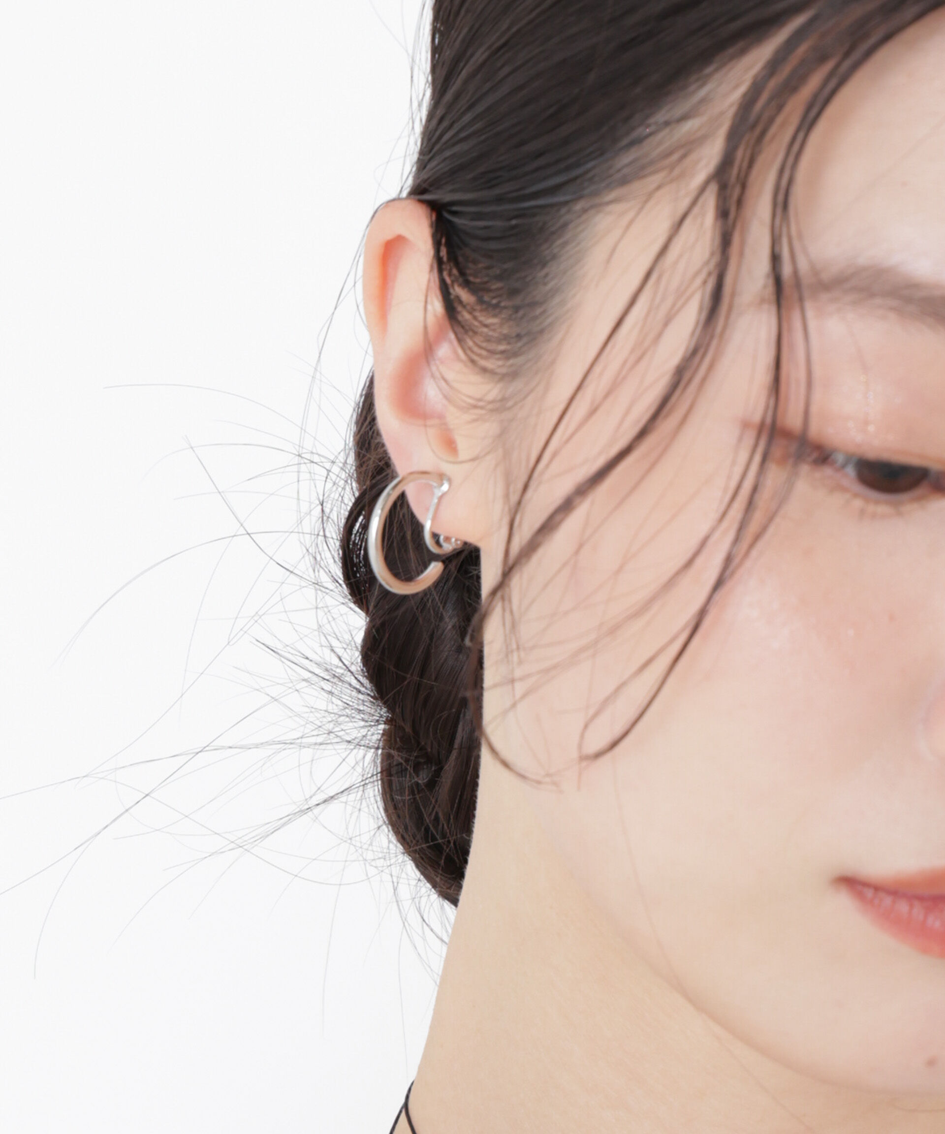 nano･universe「フープイヤリング」|ピアス|シルバー