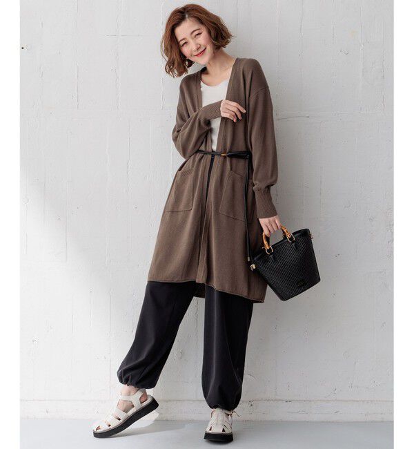 23区「【洗える】リネンシルクブレンド カーディガン」|カーディガン|