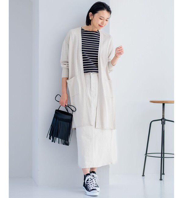 23区「【洗える】リネンシルクブレンド カーディガン」|カーディガン|