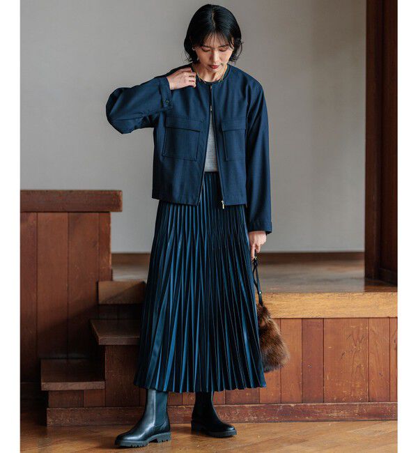 23区「【洗える】サステナブルウール 半袖 ニット」|ニット・セーター|