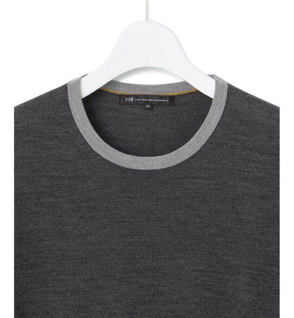 23区「【洗える】サステナブルウール 半袖 ニット」|ニット・セーター|