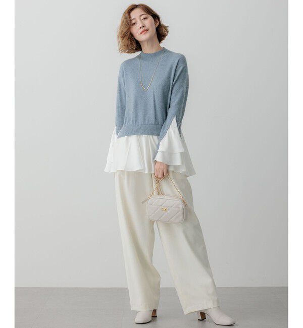 23区「ナチュラルストレッチサキソニー バレル パンツ」|その他|