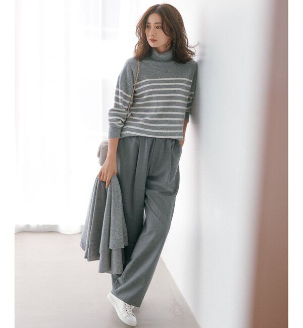 23区「ナチュラルストレッチサキソニー バレル パンツ」|その他|