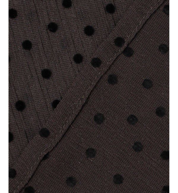 23区「【洗える】ドットフロッキー ボリュームスリーブ ブラウス」|シャツ・ブラウス|