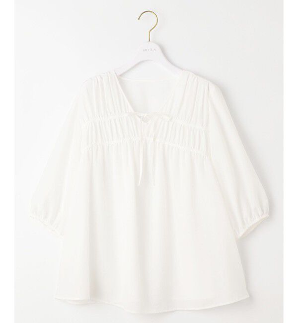 any SiS「【洗える】 ギャザーテント ブラウス」|シャツ・ブラウス|