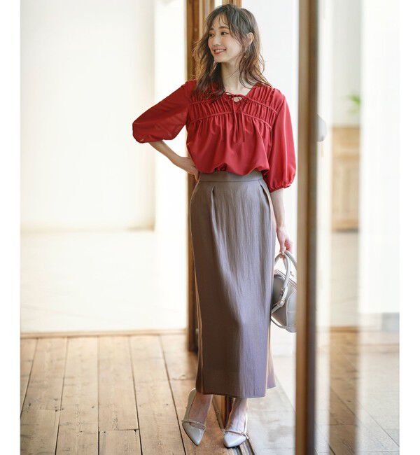 any SiS「【洗える】 ギャザーテント ブラウス」|シャツ・ブラウス|