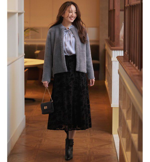 ANY SIS「フェザーニット ジャケット」|カーディガン|