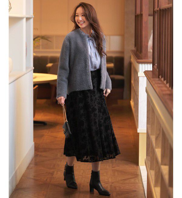 ANY SIS「フェザーニット ジャケット」|カーディガン|