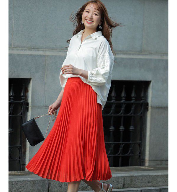 ANY SIS「エアリープリーツ スカート」|スカート|スカーレット