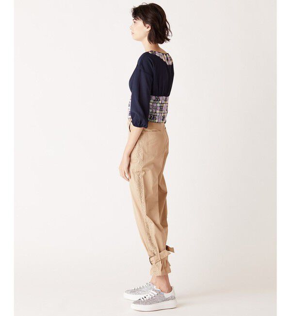 GRACE CONTINENTAL「サイドレースパンツ」|チノ|