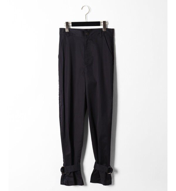 GRACE CONTINENTAL「サイドレースパンツ」|チノ|ネイビー
