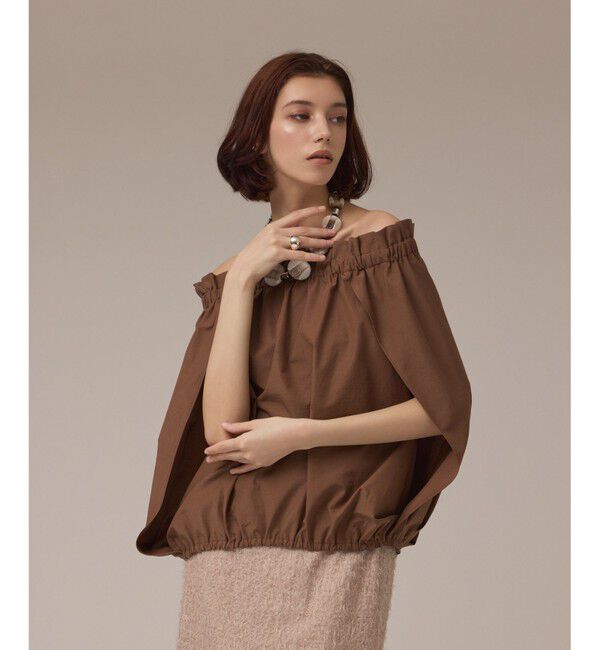 Diagram「ケープ風2WAYトップ」|シャツ・ブラウス|ブラウン