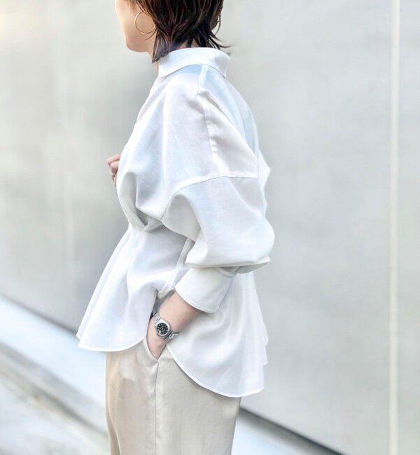 NOLLEY'S「ウォッシャブルパール釦スキッパータックブラウス」|シャツ・ブラウス|