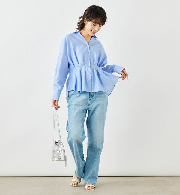 NOLLEY'S「ウォッシャブルパール釦スキッパータックブラウス」|シャツ・ブラウス|