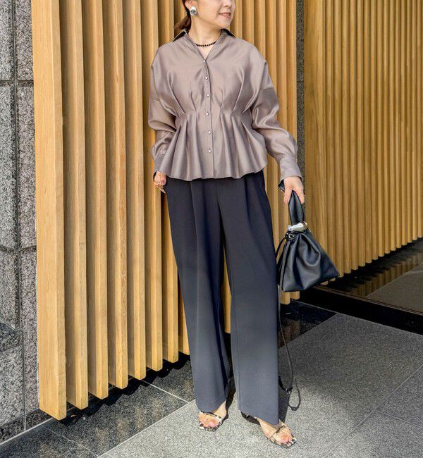 NOLLEY'S「ウォッシャブルパール釦スキッパータックブラウス」|シャツ・ブラウス|