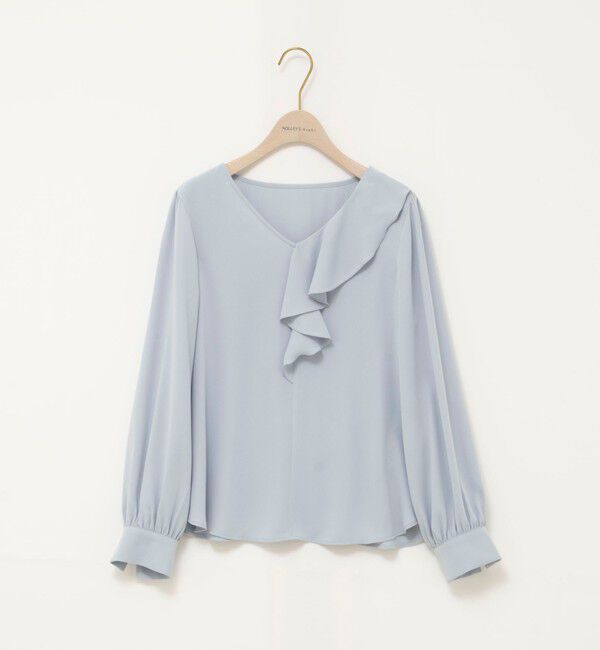 NOLLEY'S sophi「ウォッシャブルサテンアシンメトリーラッフルブラウス」|シャツ・ブラウス|
