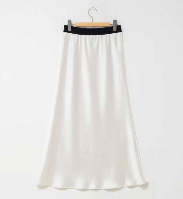 NOLLEY'S「ウォッシャブルサテンナロースカート」|フレア|